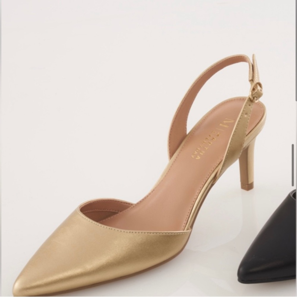 Payless Martha Everyday Gold Sling back kitty Heel size 7
